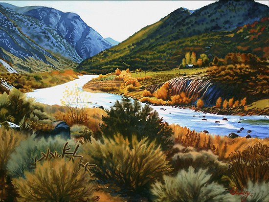 watercolor of New Mexico by John Hulsey